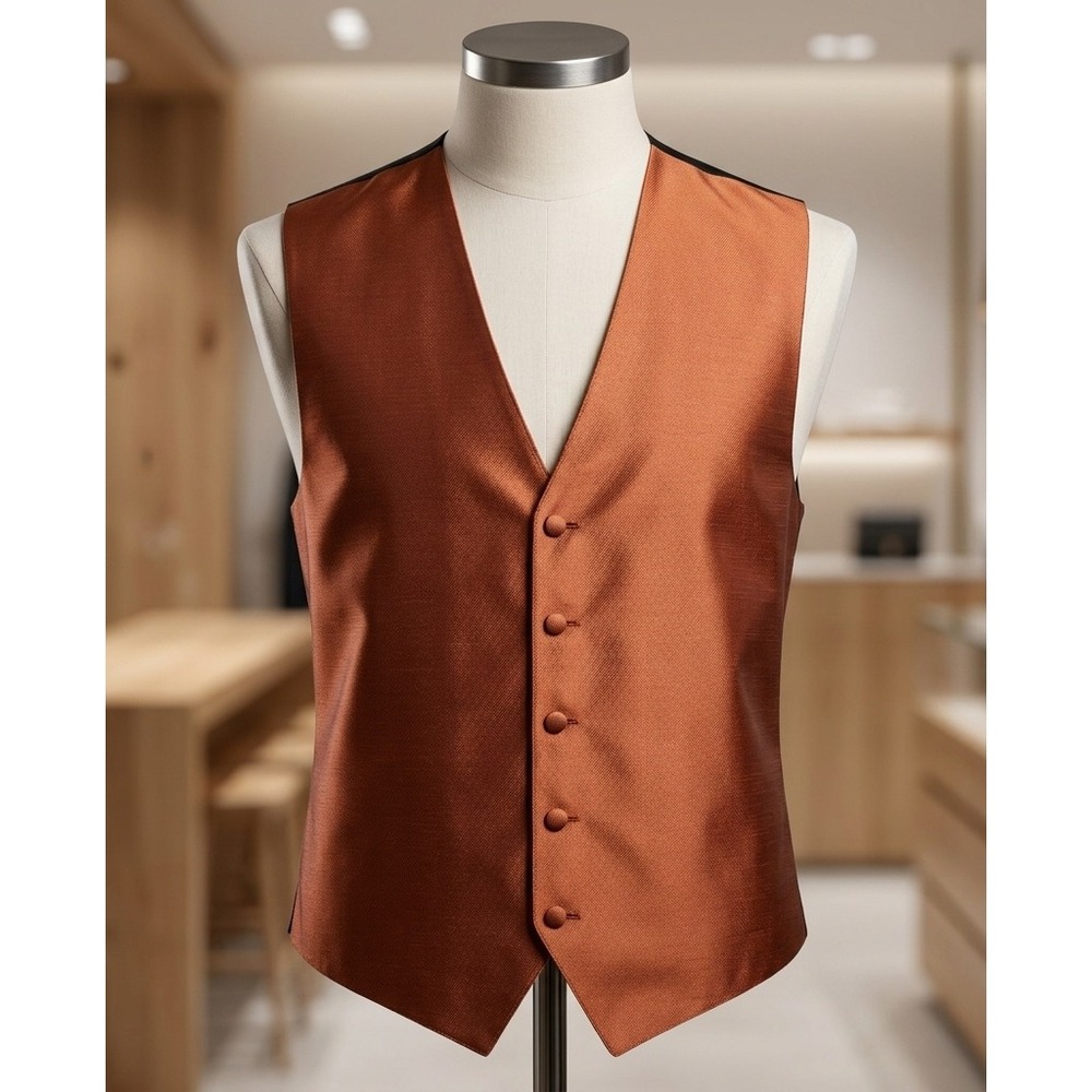 Lauren Ralph Lauren Copper Rust Dress Vest Big & Tall Old Money Dark Academia
